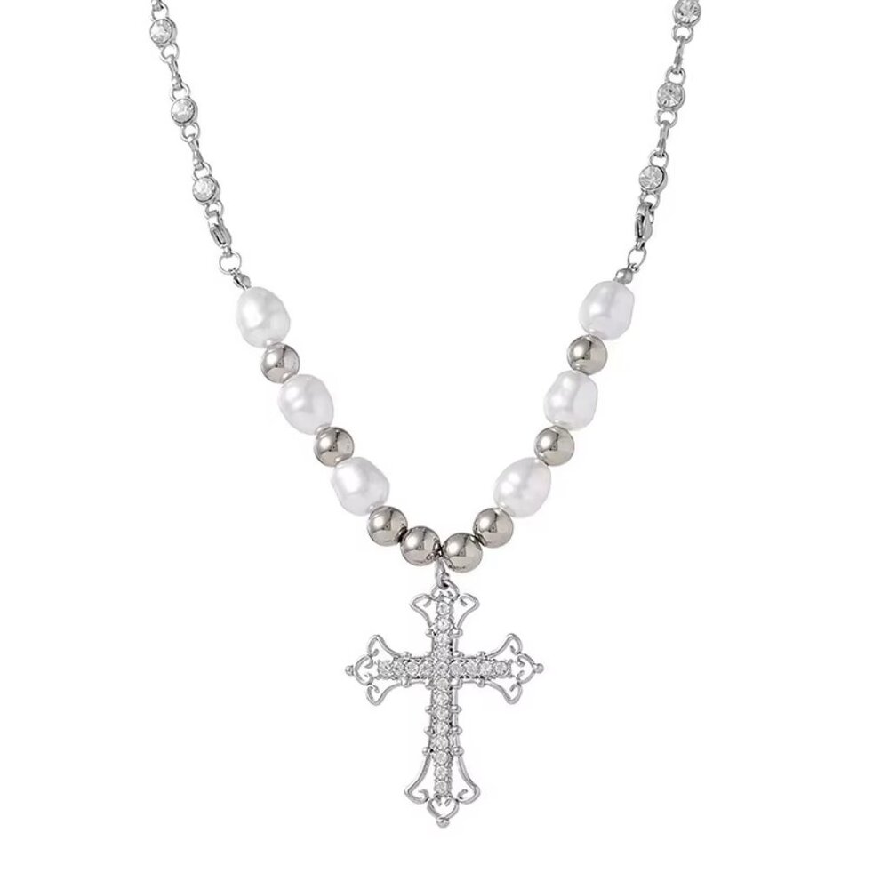 Trendy Cross Pendant Necklace Women Religious Jewelry